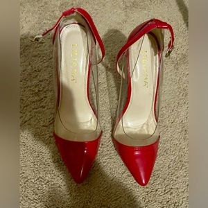 Liliana Red and Clear Pumps